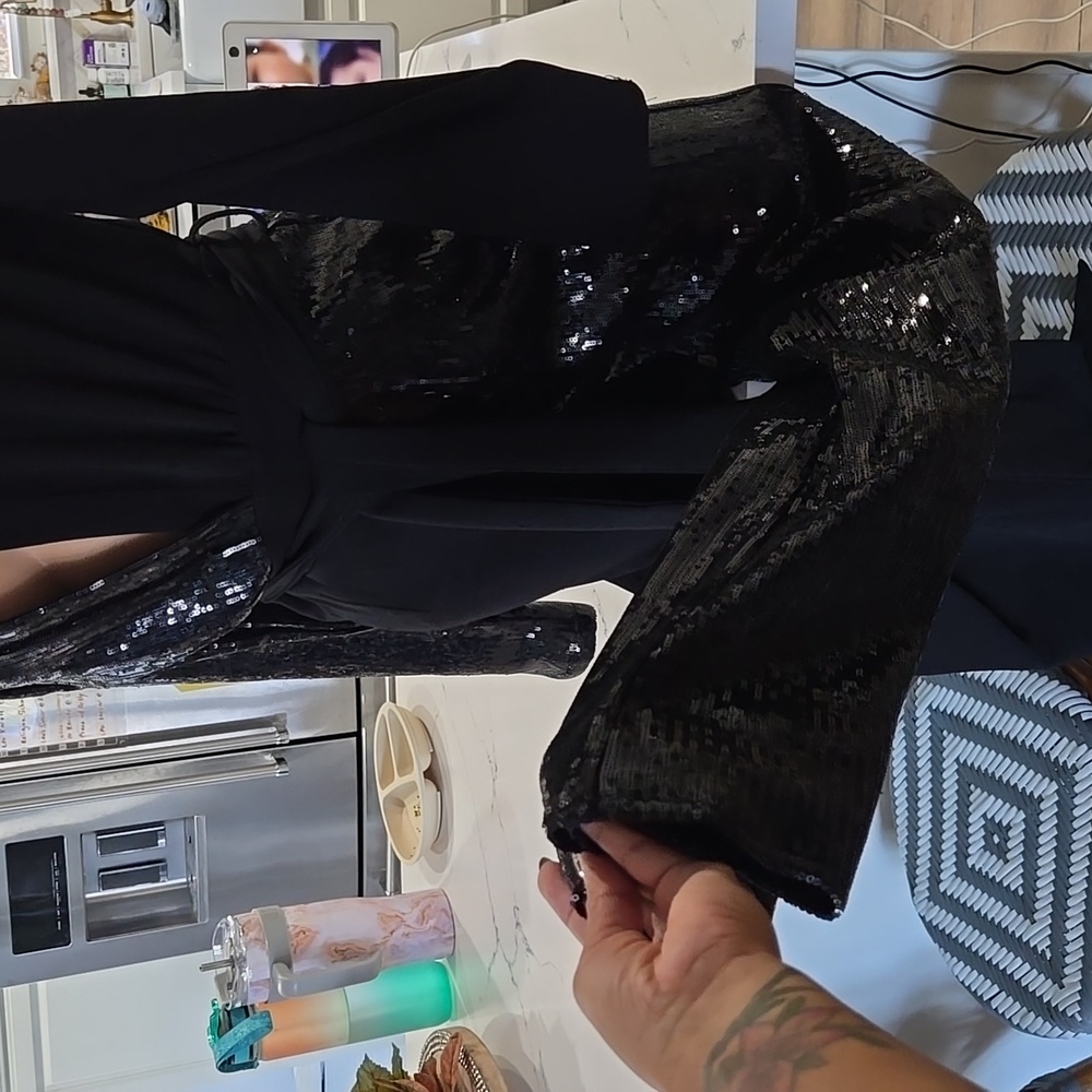 Half Sequin Jumpsuit - image 5